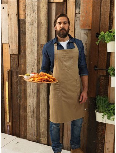 COTTON "CHINO" BIB APRON