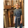 "DISTRICT" WAXED LOOK DENIM BIB APRON