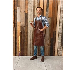 "ARTISAN" LEATHER CROSS BACK  BIB APRON