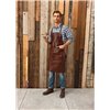 "ARTISAN" LEATHER CROSS BACK  BIB APRON