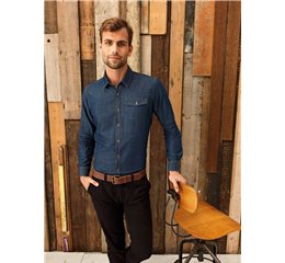 MEN’S JEANS STITCH DENIM SHIRT