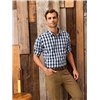 "MULLIGAN" CHECK - MENS COTTON ROLL SLEEVE SHIRT