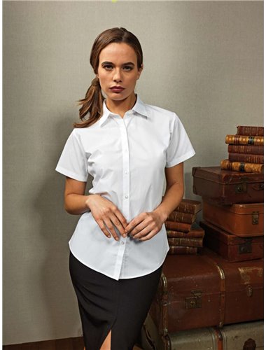 LADIES’ SHORT SLEEVE SUPREME POPLIN BLOUSE