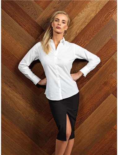 LADIES’ SIGNATURE OXFORD LONG SLEEVE BLOUSE