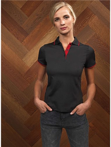 LADIES’ CONTRAST COOLCHECKER POLO