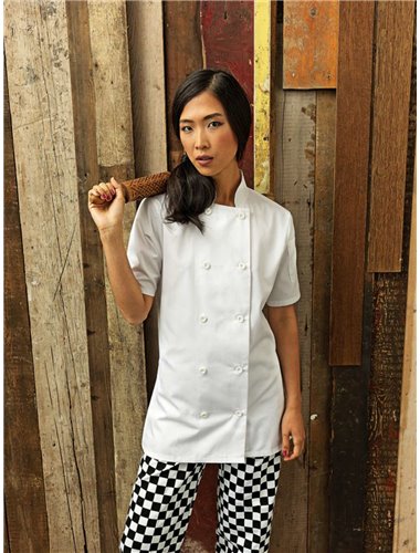 WOMEN’S SHORT SLEEVE CHEF’S JACKET