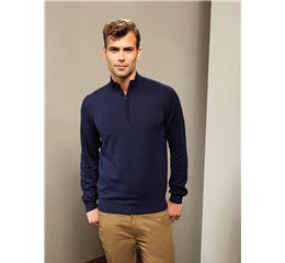 MENS 1/4 ZIP KNITTED SWEATER