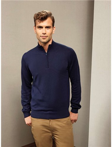 MENS 1/4 ZIP KNITTED SWEATER