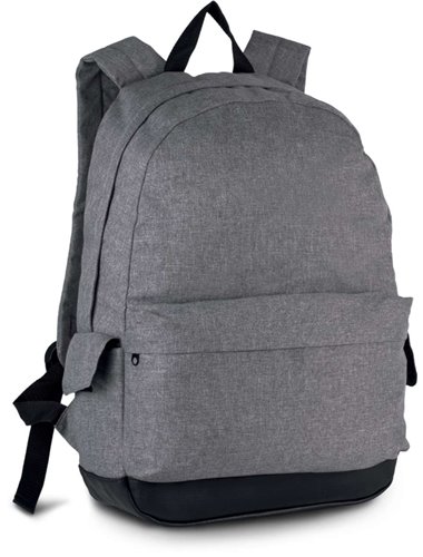 BACKPACK WITH IMITATION LEATHER TRIM