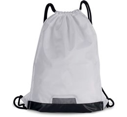 DRAWSTRING BAG WITH ZIPPED POCKET