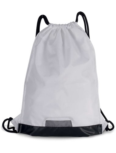 DRAWSTRING BAG WITH ZIPPED POCKET