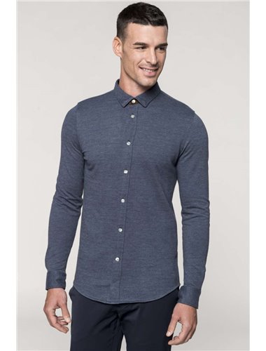 LONG SLEEVE JACQUARD KNIT SHIRT