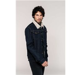 MEN'S SHERPA-LINED DENIM JACKET