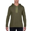 ADULT FASHION BASIC LONG SLEEVE HOODED TEE