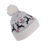 WINTER BEANIE WITH REINDEER DESIGN