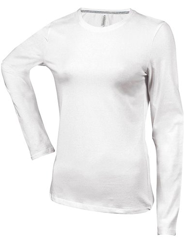 LADIES' LONG-SLEEVED CREW NECK T-SHIRT