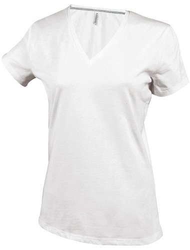 LADIES' SHORT-SLEEVED V-NECK T-SHIRT