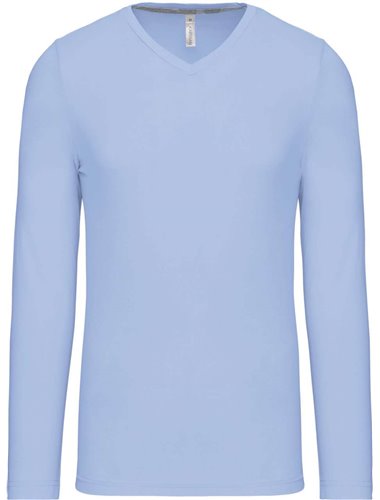 MEN'S LONG-SLEEVED V-NECK T-SHIRT