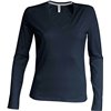 LADIES' LONG-SLEEVED V-NECK T-SHIRT