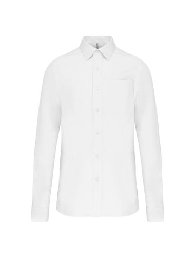 MEN'S LONG-SLEEVED COTTON POPLIN SHIRT