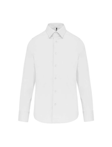 LONG-SLEEVED COTTON/ELASTANE SHIRT