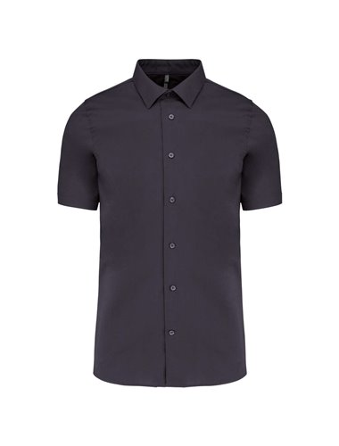 SHORT-SLEEVED COTTON/ELASTANE SHIRT