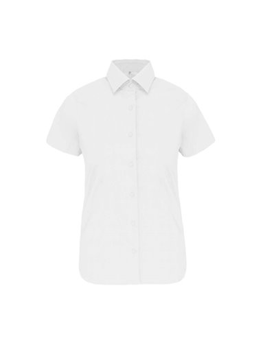 LADIES' SHORT-SLEEVED COTTON/ELASTANE SHIRT