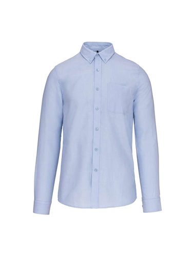 LONG-SLEEVED WASHED OXFORD COTTON SHIRT