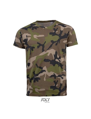 SOL'S CAMO MEN - ROUND COLLAR T-SHIRT