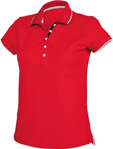 LADIES' SHORT-SLEEVED PIQUÉ KNIT POLO SHIRT