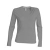 LADIES' LONG-SLEEVED V-NECK T-SHIRT