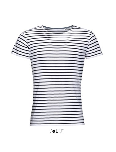 SOL'S MILES MEN - ROUND NECK STRIPED T-SHIRT