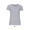 SOL'S MILES WOMEN - ROUND NECK STRIPED T-SHIRT