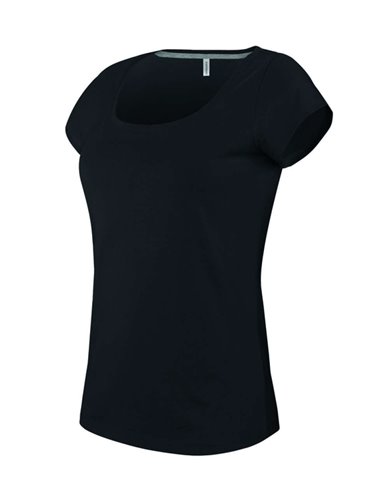 LADIES’ BOAT NECK SHORT-SLEEVED T-SHIRT