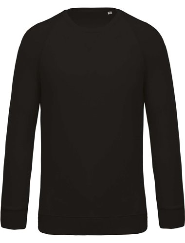 MEN'S ORGANIC COTTON CREW NECK RAGLAN SLEEVE SWEATSHIRT