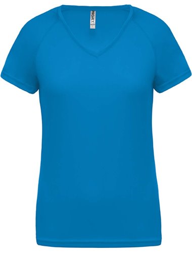 LADIES’ V-NECK SHORT SLEEVE SPORTS T-SHIRT