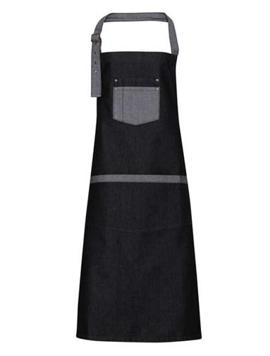 'DOMAIN' CONTRAST DENIM BIB APRON