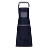 'DOMAIN' CONTRAST DENIM BIB APRON