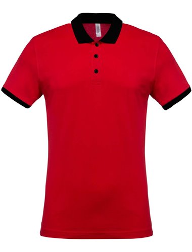 MEN'S TWO-TONE PIQUÉ POLO SHIRT