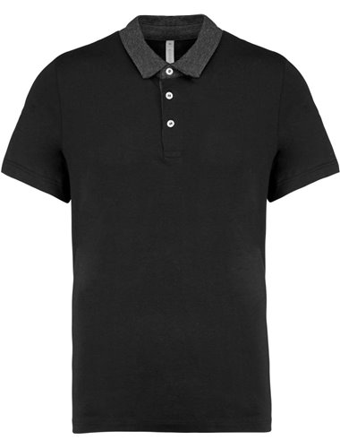 MEN'S TWO-TONE JERSEY POLO SHIRT