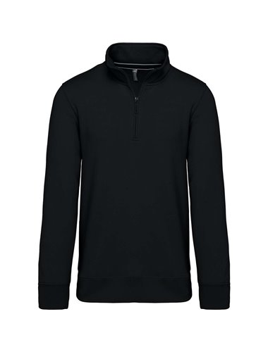 ZIPPED NECK SWEATSHIRT