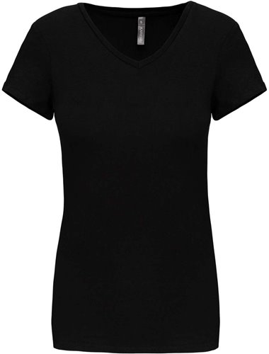 LADIES' SHORT-SLEEVED V-NECK T-SHIRT