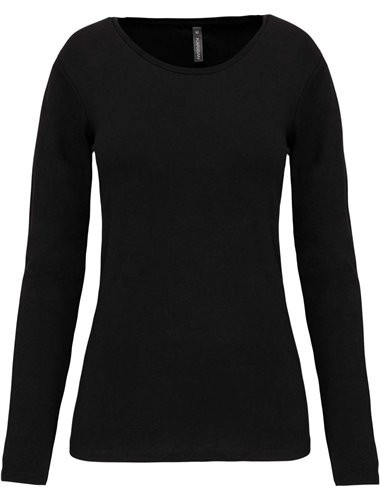 LADIES LONG-SLEEVED CREW NECK T-SHIRT