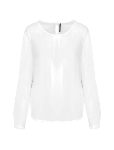 LADIES' LONG-SLEEVED CREPE BLOUSE