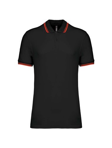 MEN'S 2 STRIPED SHORT SLEEVED POLOSHIRT