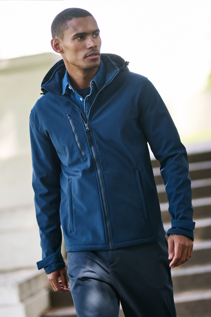 VENTURER 3 LAYER HOODED PRINTABLE SOFTSHELL JACKET