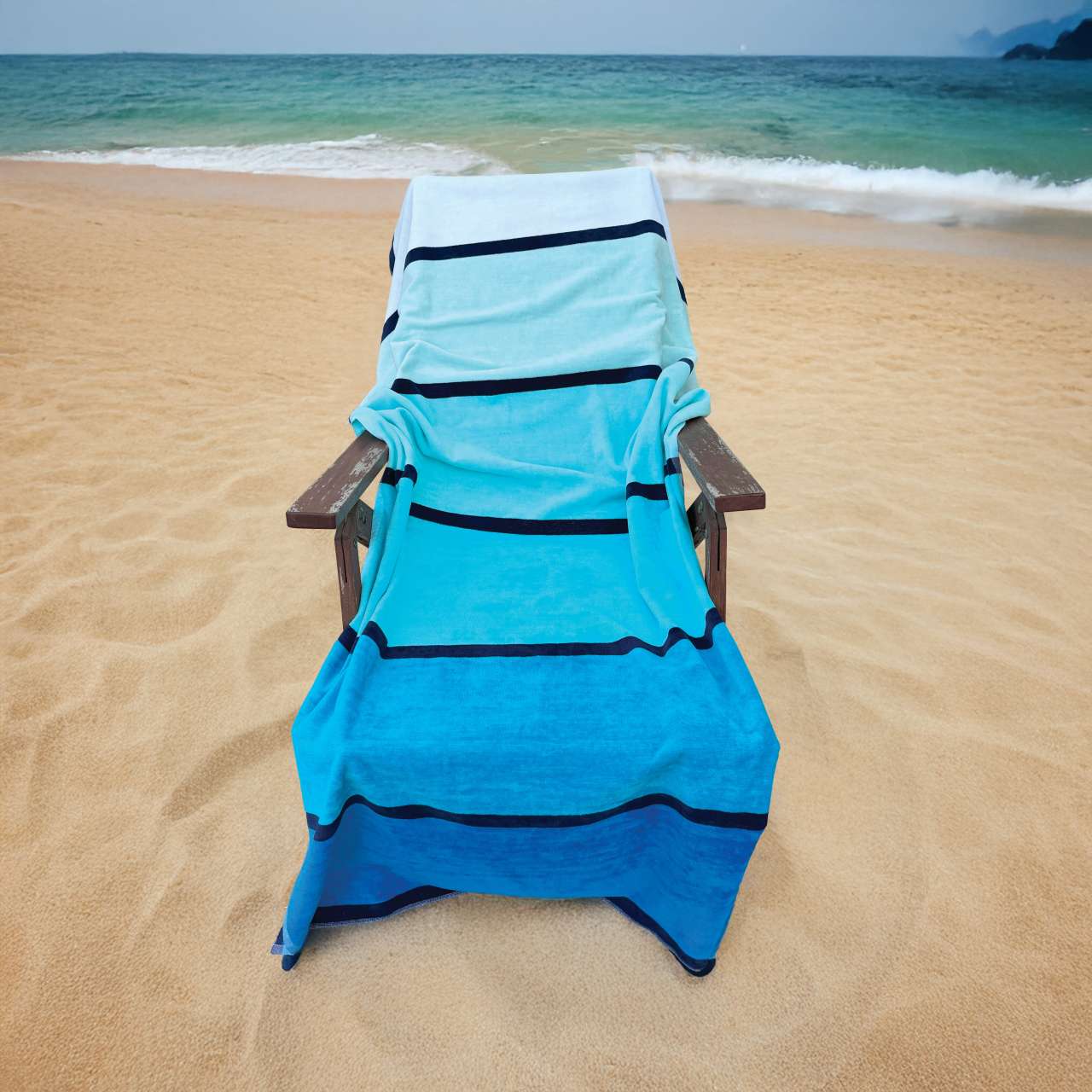 OLIMA „TURQUOISE WAVE” BEACH VELOUR TOWEL