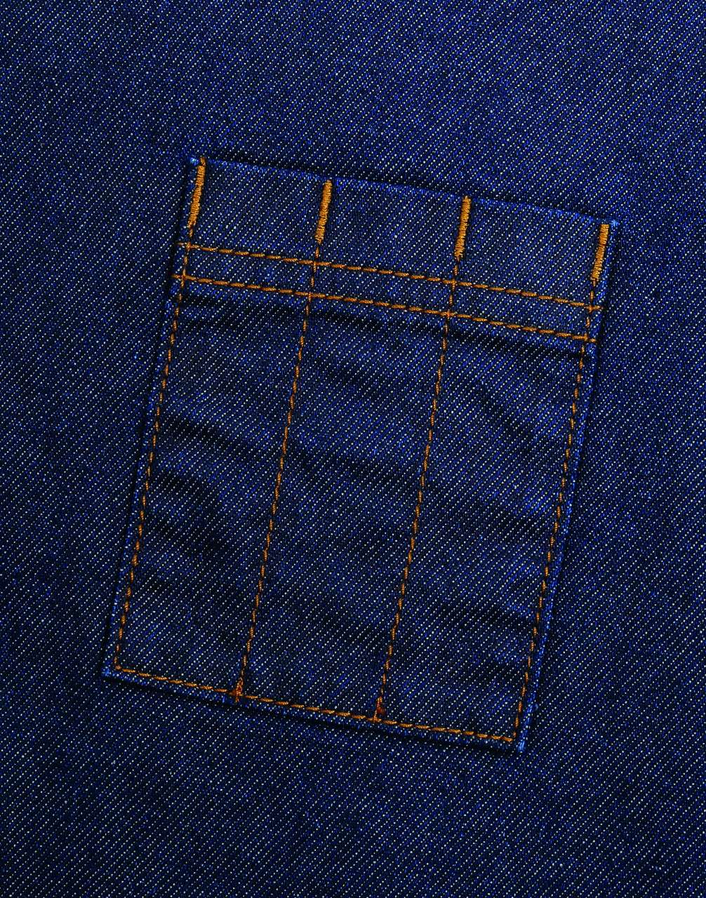 'DIVISION' WAXED LOOK DENIM WAIST APRON