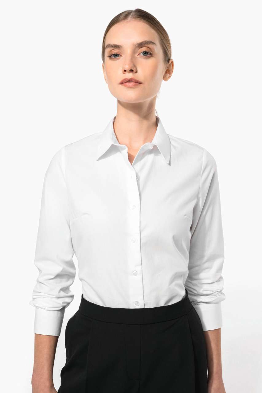 LADIES’ LONG-SLEEVED COTTON POPLIN SHIRT