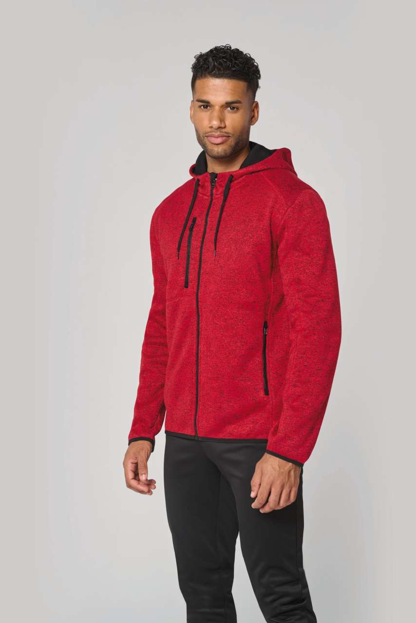 MEN'S HEATHER HOODED JACKET